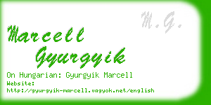 marcell gyurgyik business card